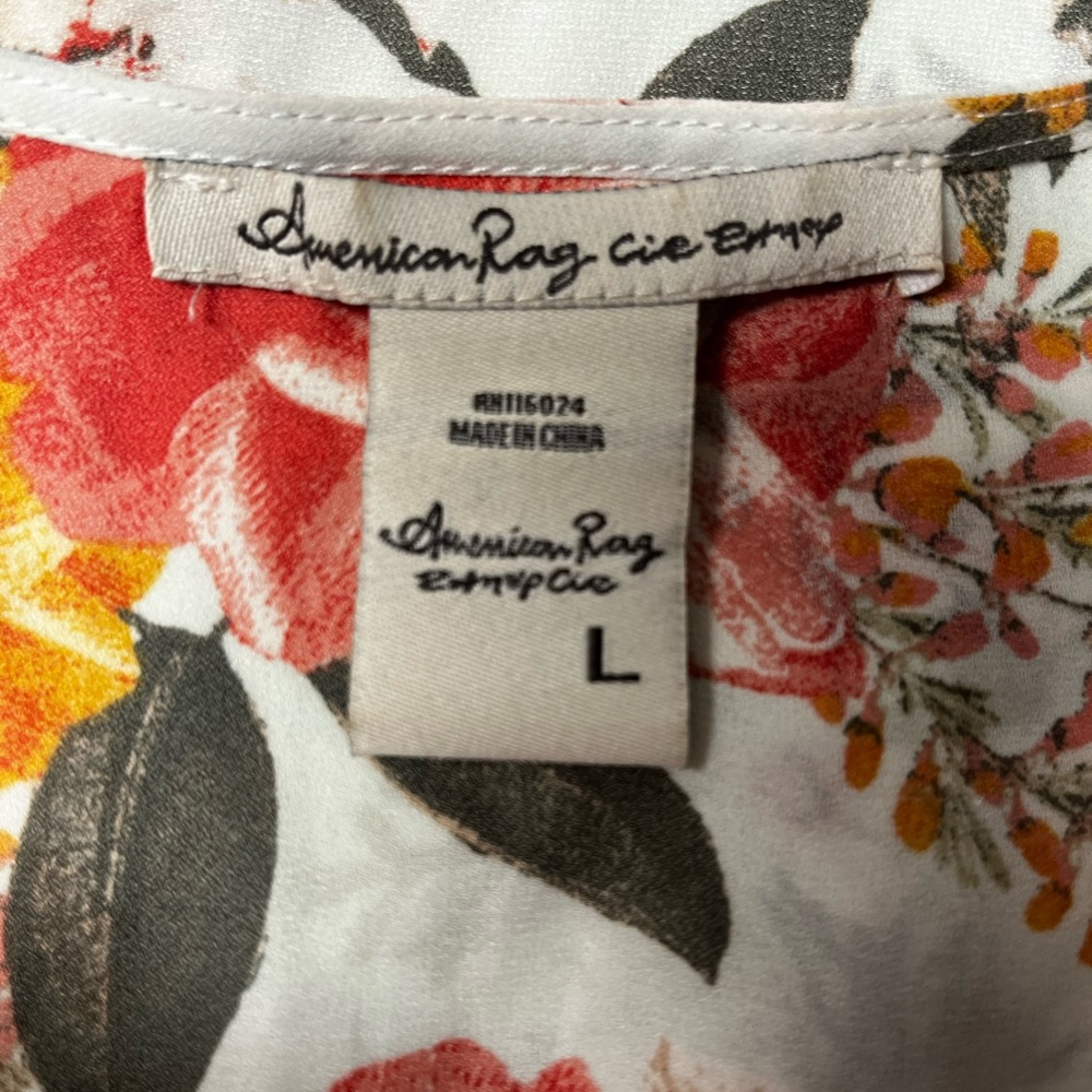 American Rag Floral Ruffle Blouse - Picture 5 of 6